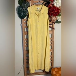 Natural Instincts Sleeveless Button Down Maxi Dress